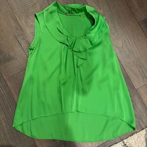 Elie Tahari Green Silk Sleeveless Blouse